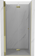 Mexen Mist-F drzwi prysznicowe składane lewe 85 cm, transparent, złote - 8A6-085-000-50-00-L