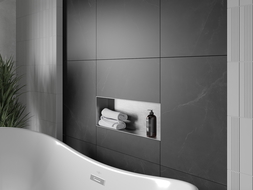 Mexen X-Wall-NR półka wnękowa bez kołnierza 60 x 20 cm, inox - 1911602010