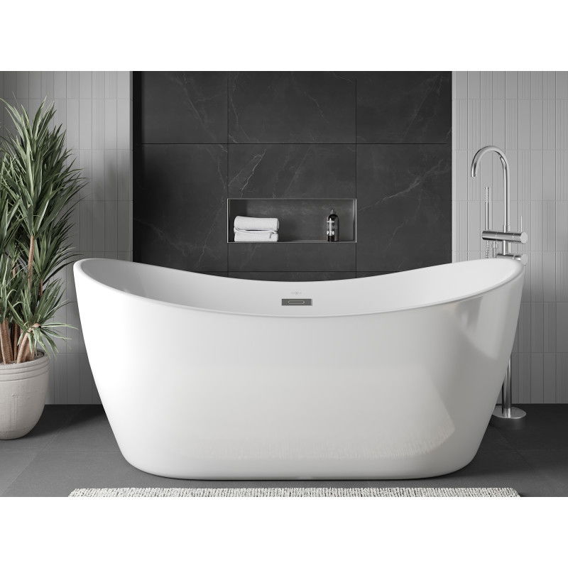 Mexen X-Wall-NR półka wnękowa bez kołnierza 60 x 20 cm, inox - 1911602010