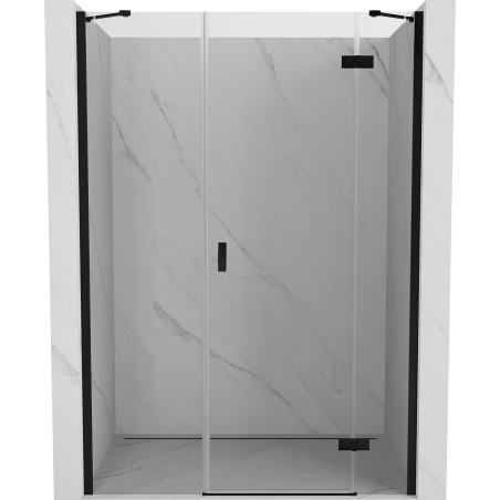 Mexen Mist-H drzwi prysznicowe uchylne prawe 130 cm, transparent, czarne - 8A5-130-001-70-00-P
