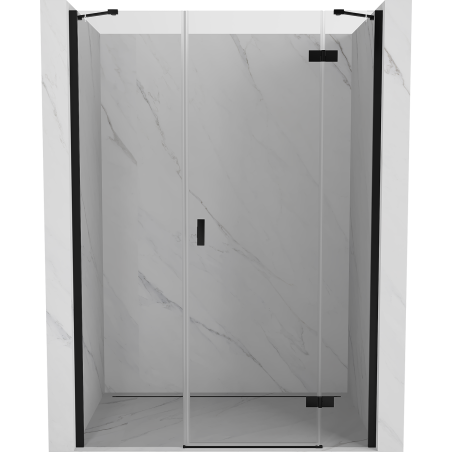 Mexen Mist-H drzwi prysznicowe uchylne prawe 135 cm, transparent, czarne - 8A5-135-001-70-00-P