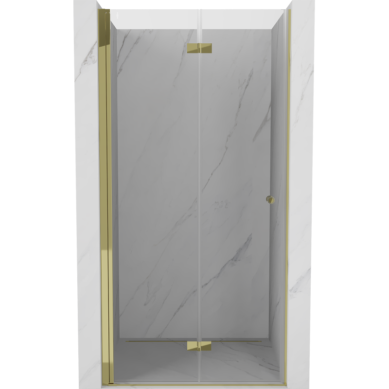 Mexen Mist-F drzwi prysznicowe składane lewe 95 cm, transparent, złote - 8A6-095-000-50-00-L