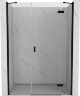 Mexen Mist-H drzwi prysznicowe uchylne prawe 155 cm, transparent, czarne - 8A5-155-001-70-00-P