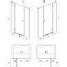 Mexen Mist-H L drzwi prysznicowe uchylne lewe 125 cm, transparent, chrom - 8A5L-125-001-01-00-L