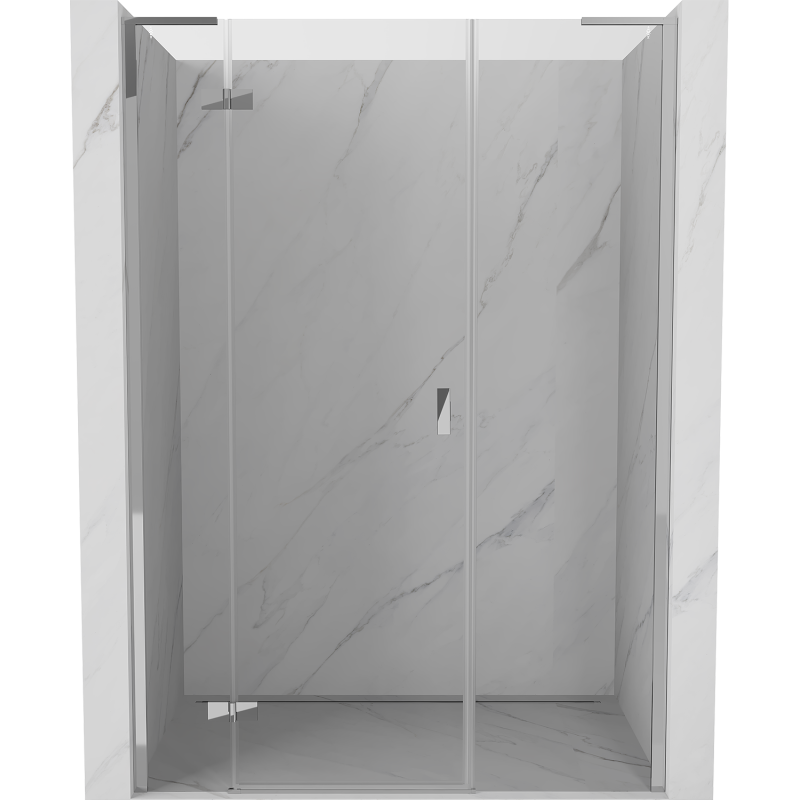 Mexen Mist-H L drzwi prysznicowe uchylne lewe 125 cm, transparent, chrom - 8A5L-125-001-01-00-L