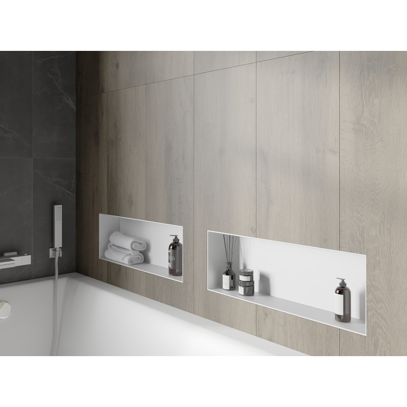 Mexen X-Wall-NR półka wnękowa bez kołnierza 60 x 20 cm, biała - 1921602010