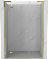 Mexen Mist-H L drzwi prysznicowe uchylne lewe 120 cm, transparent, złote - 8A5L-120-001-50-00-L