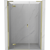 Mexen Mist-H L drzwi prysznicowe uchylne lewe 125 cm, transparent, złote - 8A5L-125-001-50-00-L