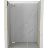 Mexen Mist-H L drzwi prysznicowe uchylne lewe 135 cm, transparent, złote - 8A5L-135-001-50-00-L