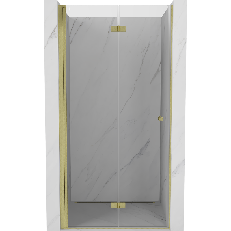 Mexen Mist-F drzwi prysznicowe składane lewe 85 cm, transparent, złote szczotkowane - 8A6-085-000-55-00-L