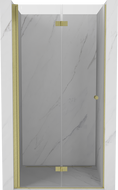 Mexen Mist-F drzwi prysznicowe składane lewe 120 cm, transparent, złote szczotkowane - 8A6-120-000-55-00-L
