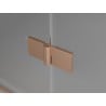 Mexen Mist-F drzwi prysznicowe składane lewe 60 cm, transparent, miedź szczotkowana - 8A6-060-000-65-00-L