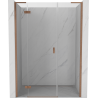 Mexen Mist-H L drzwi prysznicowe uchylne lewe 120 cm, transparent, miedź szczotkowana - 8A5L-120-001-65-00-L