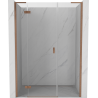 Mexen Mist-H L drzwi prysznicowe uchylne lewe 125 cm, transparent, miedź szczotkowana - 8A5L-125-001-65-00-L