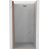 Mexen Mist-F drzwi prysznicowe składane lewe 80 cm, transparent, miedź szczotkowana - 8A6-080-000-65-00-L