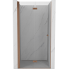 Mexen Mist-F drzwi prysznicowe składane lewe 85 cm, transparent, miedź szczotkowana - 8A6-085-000-65-00-L