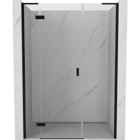 Mexen Mist-H L drzwi prysznicowe uchylne lewe 120 cm, transparent, czarne - 8A5L-120-001-70-00-L