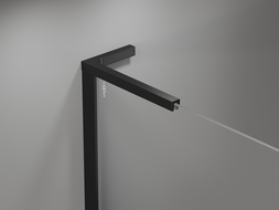 Mexen Mist-H L drzwi prysznicowe uchylne lewe 150 cm, transparent, czarne - 8A5L-150-001-70-00-L