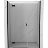 Mexen Mist-H L drzwi prysznicowe uchylne lewe 150 cm, transparent, czarne - 8A5L-150-001-70-00-L