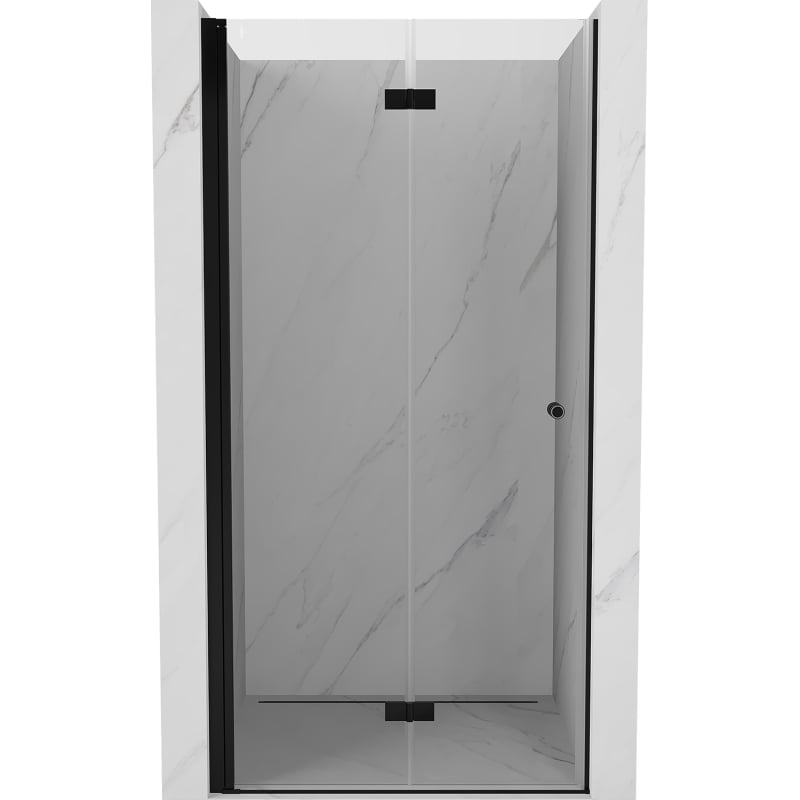 Mexen Mist-F drzwi prysznicowe składane lewe 65 cm, transparent, czarne - 8A6-065-000-70-00-L