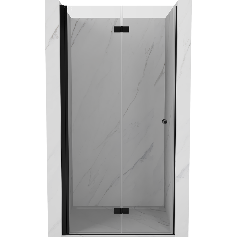 Mexen Mist-F drzwi prysznicowe składane lewe 75 cm, transparent, czarne - 8A6-075-000-70-00-L