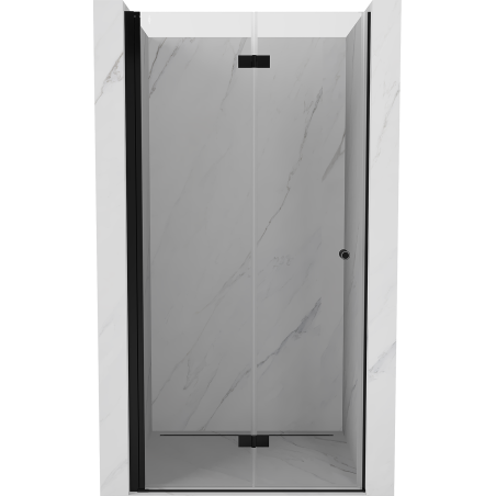 Mexen Mist-F drzwi prysznicowe składane lewe 75 cm, transparent, czarne - 8A6-075-000-70-00-L