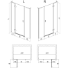 Mexen Mist-H L drzwi prysznicowe uchylne prawe 150 cm, transparent, chrom - 8A5L-150-001-01-00-P
