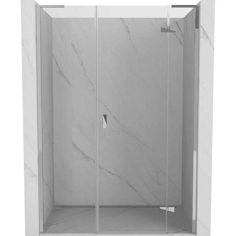 Mexen Mist-H L drzwi prysznicowe uchylne prawe 155 cm, transparent, chrom - 8A5L-155-001-01-00-P