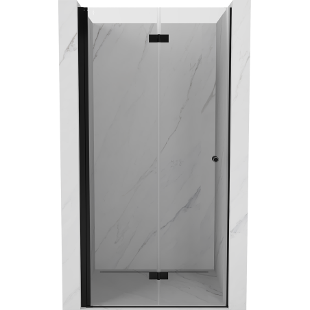 Mexen Mist-F drzwi prysznicowe składane lewe 105 cm, transparent, czarne - 8A6-105-000-70-00-L