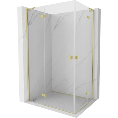 Mexen Mist-H L Duo kabina prysznicowa uchylna lewa 100 x 95 cm, transparent, złota szczotkowana - 8A5L-100L-095P-55-00