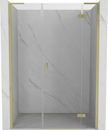 Mexen Mist-H L drzwi prysznicowe uchylne prawe 150 cm, transparent, złote szczotkowane - 8A5L-150-001-55-00-P