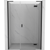 Mexen Mist-H L drzwi prysznicowe uchylne prawe 125 cm, transparent, czarne - 8A5L-125-001-70-00-P