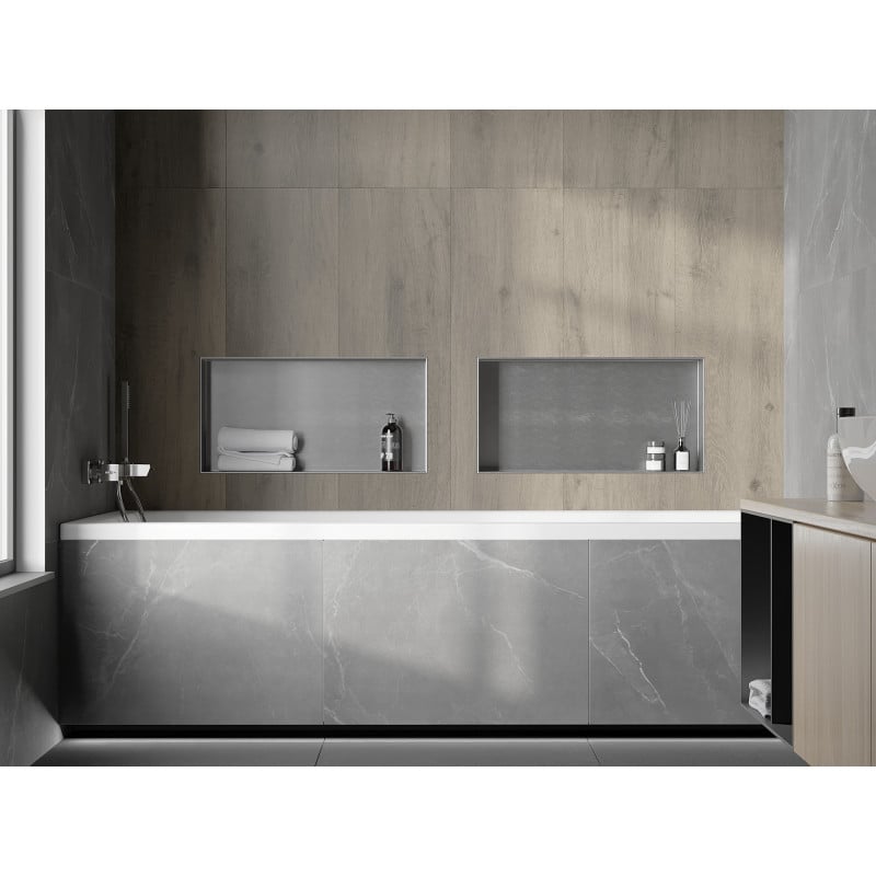 Mexen X-Wall-NR półka wnękowa bez kołnierza 60 x 30 cm, inox - 1911603010