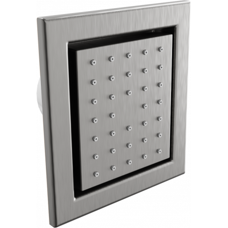 Mexen Cube dysza boczna podtynkowa, gun gray szczotkowany - 79365-66