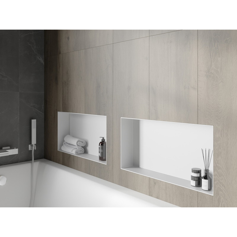Mexen X-Wall-NR półka wnękowa bez kołnierza 60 x 30 cm, biała - 1921603010