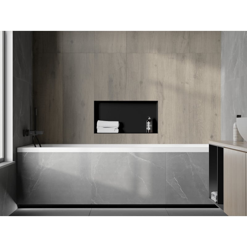 Mexen X-Wall-NR półka wnękowa bez kołnierza 60 x 30 cm, czarna - 1971603010