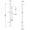 Mexen DF70 zestaw prysznicowy suwany, chrom - 785704582-00