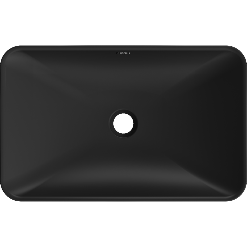 Mexen Avila umywalka nablatowa 58 x 37 cm, czarna mat - 21115585