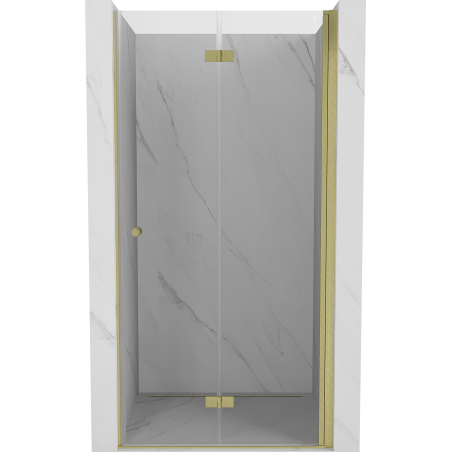 Mexen Mist-F drzwi prysznicowe składane prawe 60 cm, transparent, złote - 8A6-060-000-50-00-P