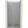 Mexen Mist-F drzwi prysznicowe składane prawe 75 cm, transparent, złote - 8A6-075-000-50-00-P