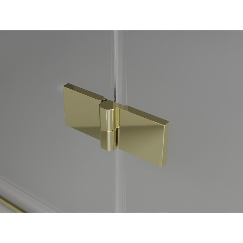 Mexen Mist-F kabina prysznicowa składana lewa 90 x 90 cm, transparent, złota - 8A6T-090-090-50-00-L