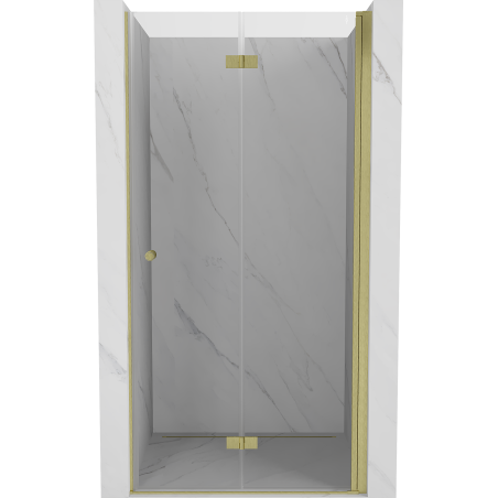 Mexen Mist-F drzwi prysznicowe składane prawe 85 cm, transparent, złote szczotkowane - 8A6-085-000-55-00-P