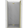 Mexen Mist-F drzwi prysznicowe składane prawe 90 cm, transparent, złote szczotkowane - 8A6-090-000-55-00-P
