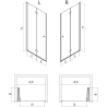 Mexen Mist-F drzwi prysznicowe składane prawe 120 cm, transparent, złote szczotkowane - 8A6-120-000-55-00-P