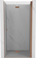 Mexen Mist-F drzwi prysznicowe składane prawe 110 cm, transparent, miedź szczotkowana - 8A6-110-000-65-00-P