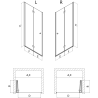 Mexen Mist-F drzwi prysznicowe składane prawe 120 cm, transparent, miedź szczotkowana - 8A6-120-000-65-00-P