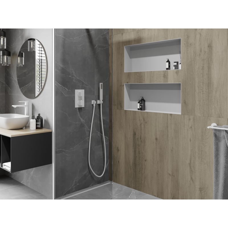 Mexen X-Wall-NR półka wnękowa bez kołnierza 75 x 30 cm, biała - 1921753010