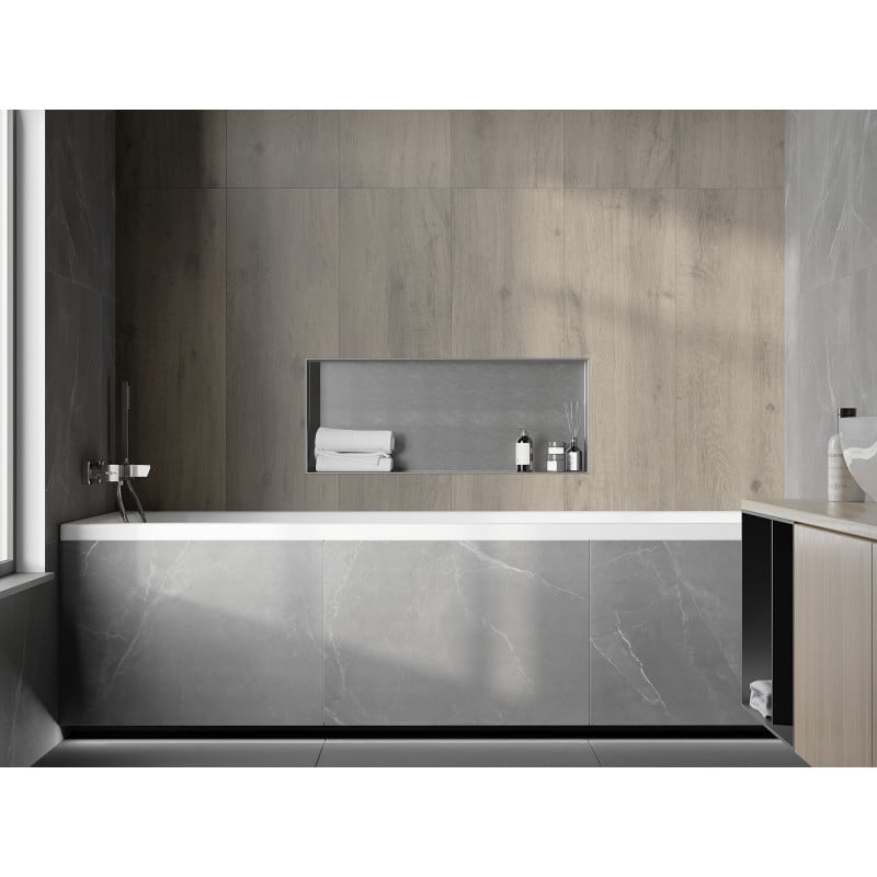 Mexen X-Wall-NR półka wnękowa bez kołnierza 75 x 30 cm, inox - 1911753010