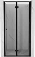Mexen Mist-F drzwi prysznicowe składane prawe 60 cm, czarna ramka, czarne - 8A6-060-000-70-70-P