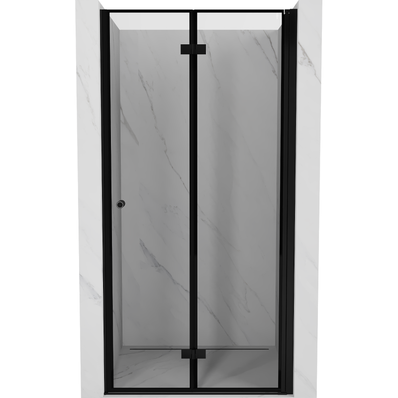 Mexen Mist-F drzwi prysznicowe składane prawe 90 cm, czarna ramka, czarne - 8A6-090-000-70-70-P